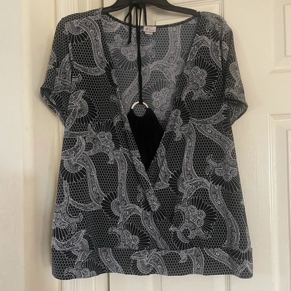 Rare unique sewn in halter top blouse 14/16 - Picture 1 of 11
